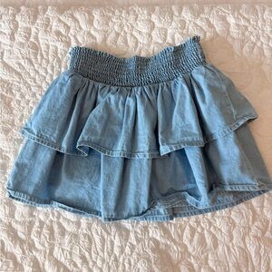 Zara Light Blue A-Line Skirt